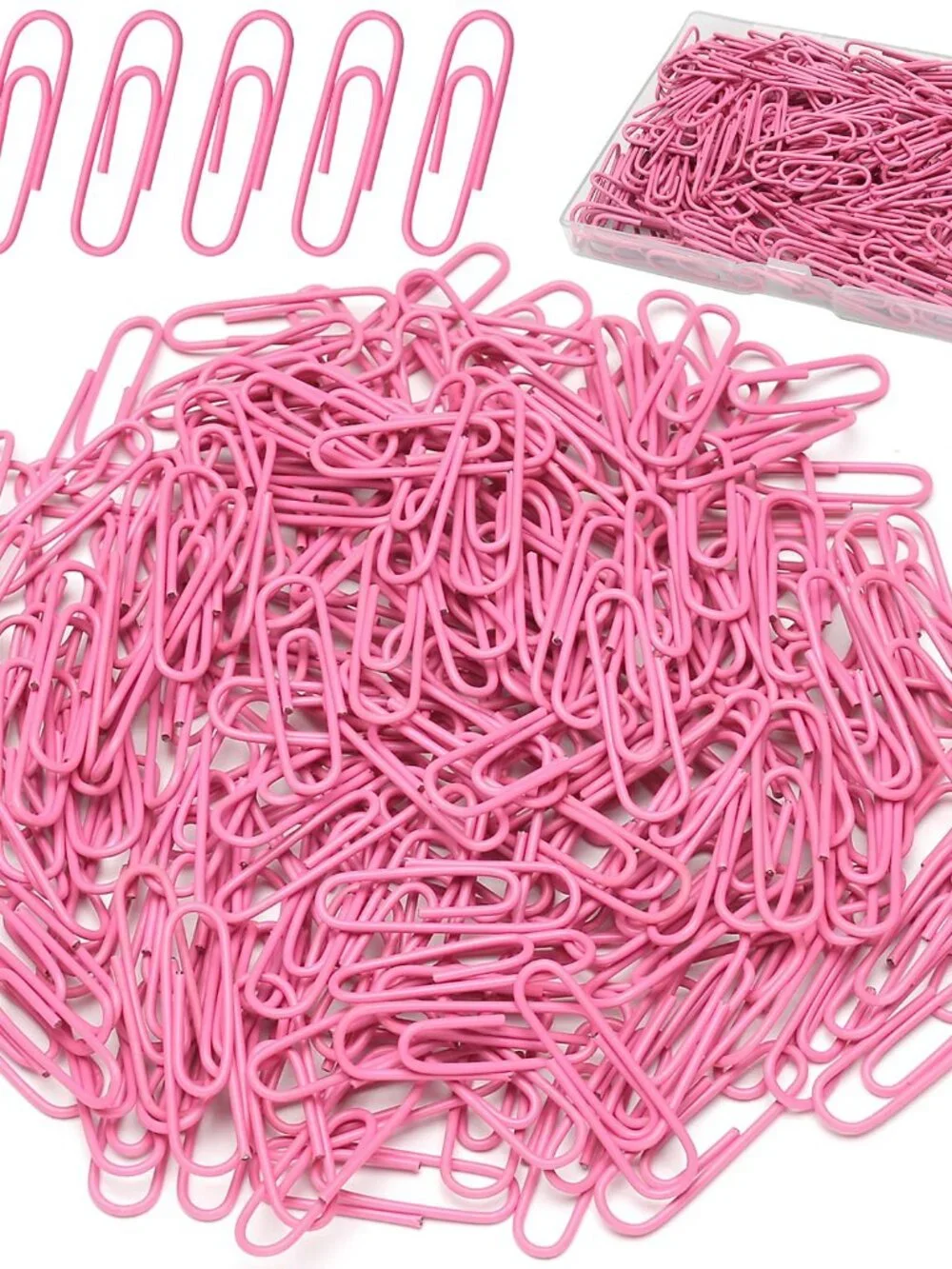 Elisel Paper Clips, 200pcs Medium Size (1.3 inch) Colored Paper Clip,Durable and